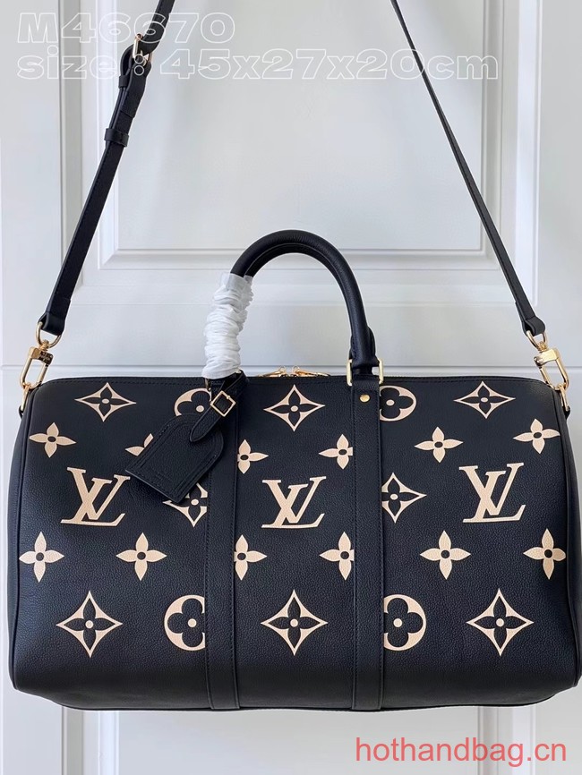 Louis Vuitton Keepall Bandouliere 45 M46671 black