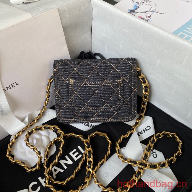 Chanel MINI FLAP BAG Denim AP4052 Royal Blue