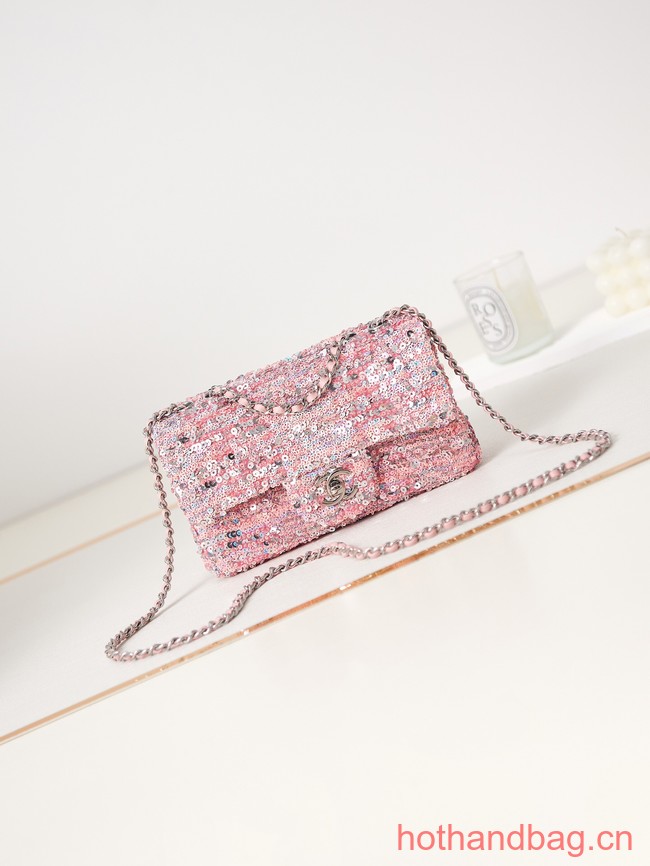 Chanel SMALL FLAP BAG AS3965 pink