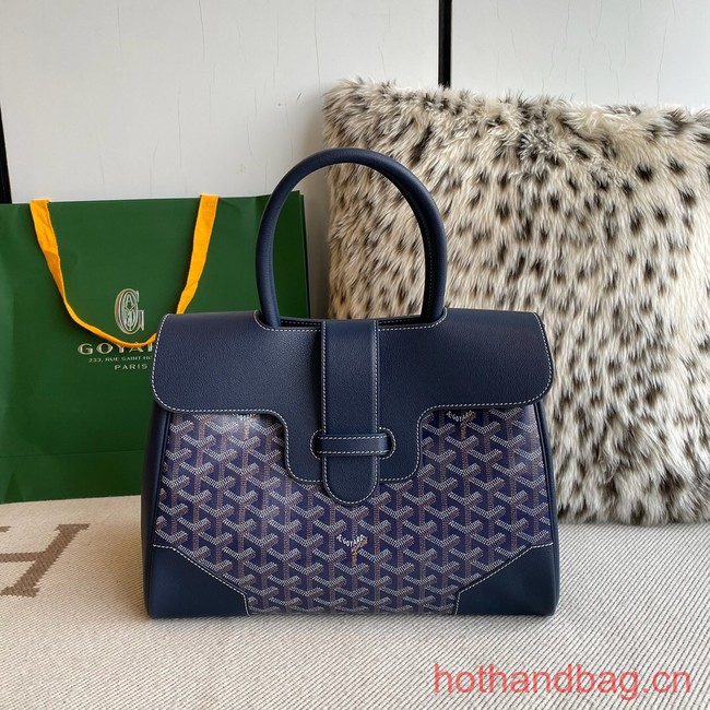 Goyard Calfskin Leather Tote Bag 20300 blue