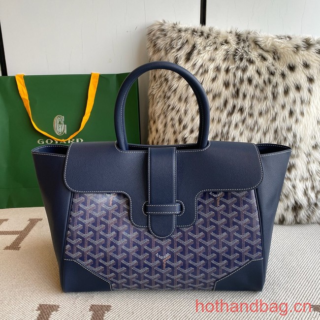 Goyard Calfskin Leather Tote Bag 20300 dark blue