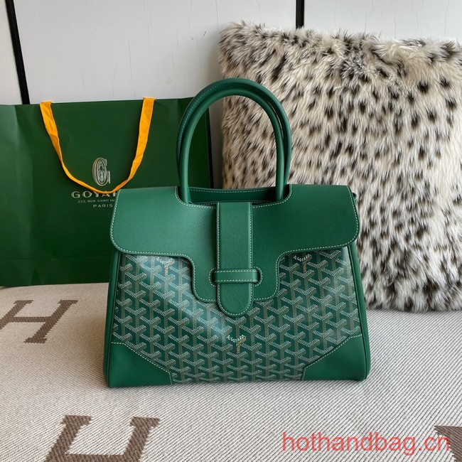 Goyard Calfskin Leather Tote Bag 20300 green