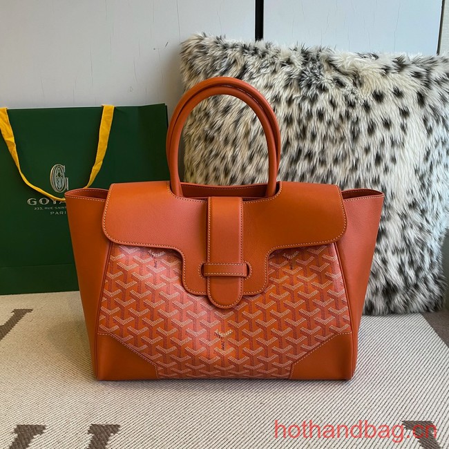 Goyard Calfskin Leather Tote Bag 20300 orange