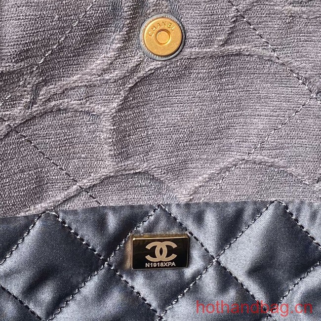 CHANEL 22 HANDBAG Tweed AS3260 gray