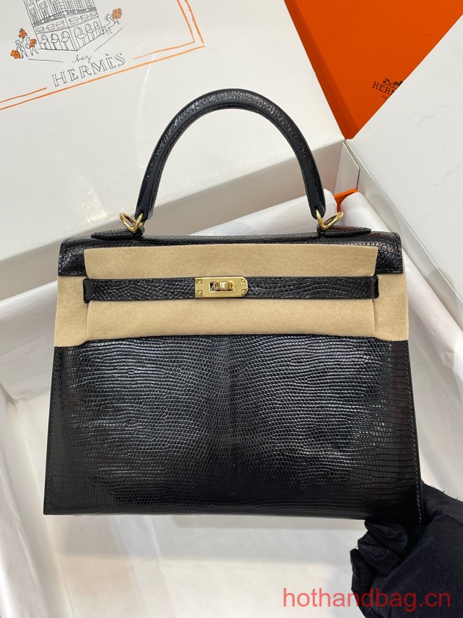 Hermes Kelly Shoulder Bags Original Leather KL2758 black