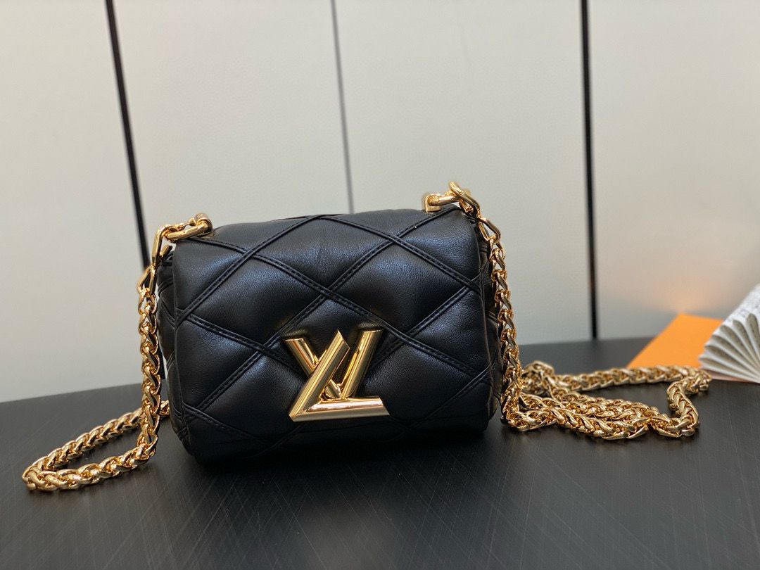 Louis Vuitton GO-14 MM Original Leather Bag M82752 Black