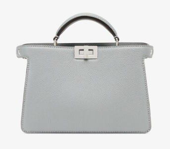 Fendi Peekaboo ISeeU XCross leather bag 7VA582A Light gray