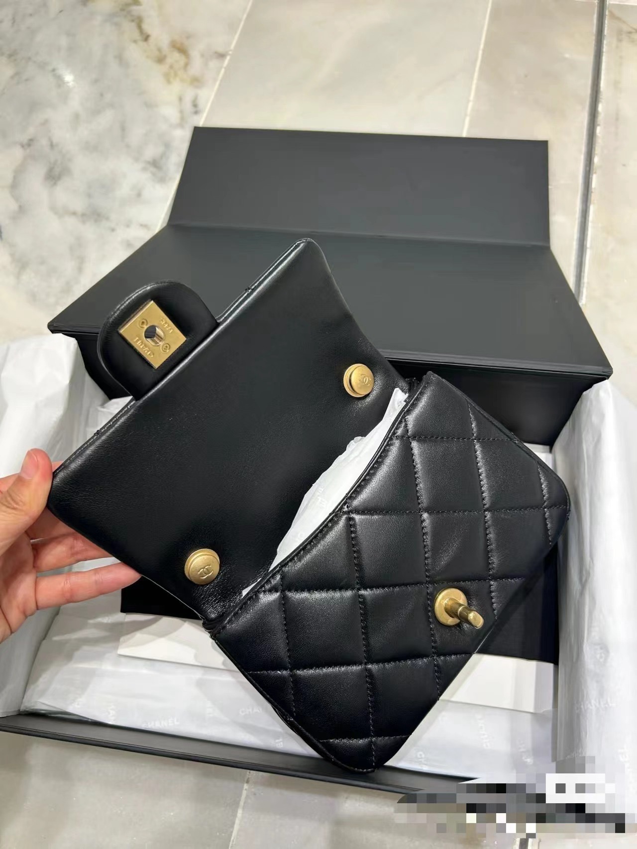 CHANEL MINI FLAP BAG AS4868 black