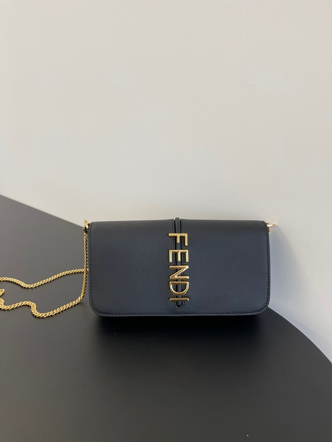 Fendi small smooth leather bag F3670 black