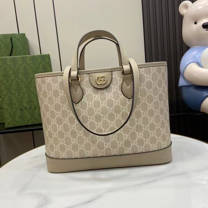 GUCCI OPHIDIA GG MINI TOTE BAG 765043 Oatmeal 