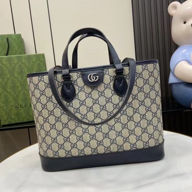 GUCCI OPHIDIA GG MINI TOTE BAG 765043 blue