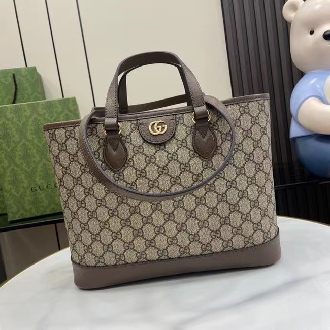 GUCCI OPHIDIA GG MINI TOTE BAG 765043 brown