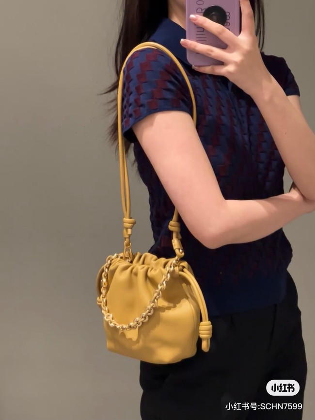 Loewe Mini Napa Lamb Leather Flamenco Purse A914C yellow