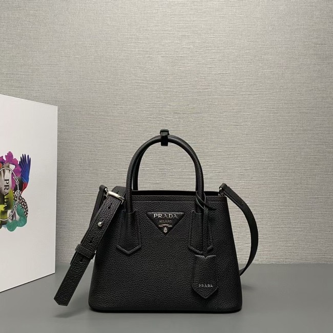 Prada Double leather mini bag 1BG443 black