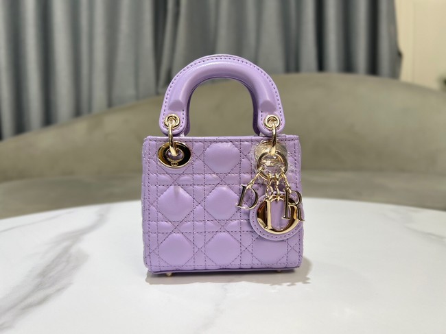 Lady Dior Micro Bag Cannage Lambskin S0856ONG Lilac