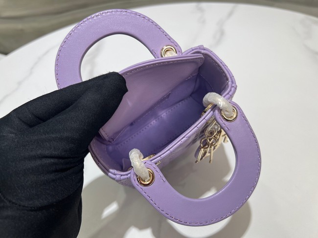 Lady Dior Micro Bag Cannage Lambskin S0856ONG Lilac