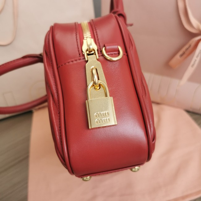 Miu Miu Wander Matelasse Original Sheepskin Bag 2BB124 red