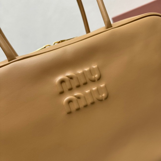 MIU MIU Original Leather Top Handle Bag 5BB117 Apricot