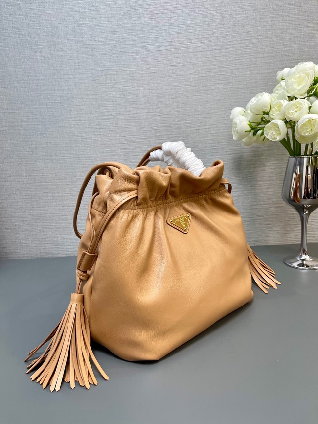 Prada Leather shoulder bag 1BG541 Apricot