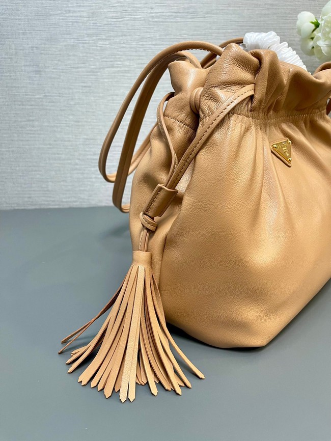 Prada Leather shoulder bag 1BG541 Apricot