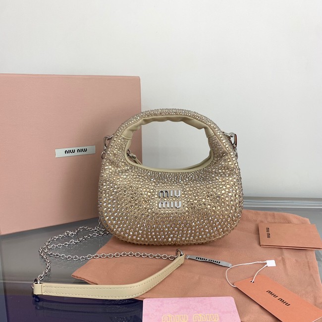 Miu Miu imitation crystal Bag 500782 Apricot