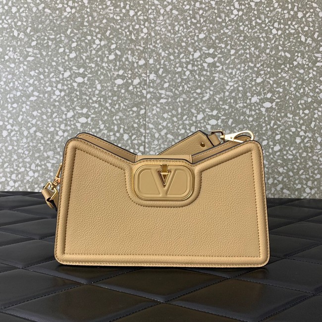 VALENTINO Mini VLOGO SIGNATURE calfskin bag 0119 Apricot