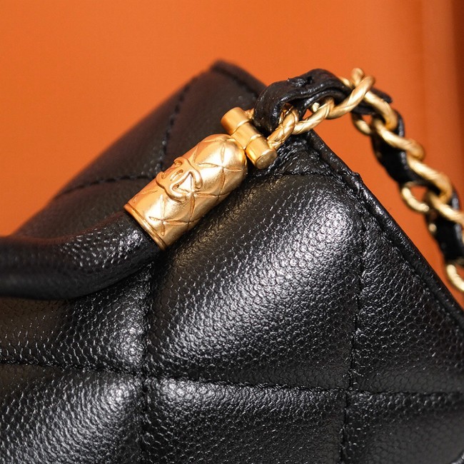 Chanel MINI FLAP BAG WITH TOP HANDLE AS4956 black