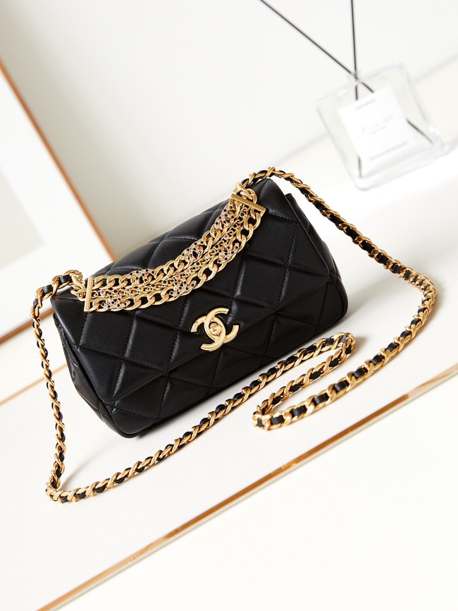 CHANEL 24C MINI FLAP BAG AS4595 Black