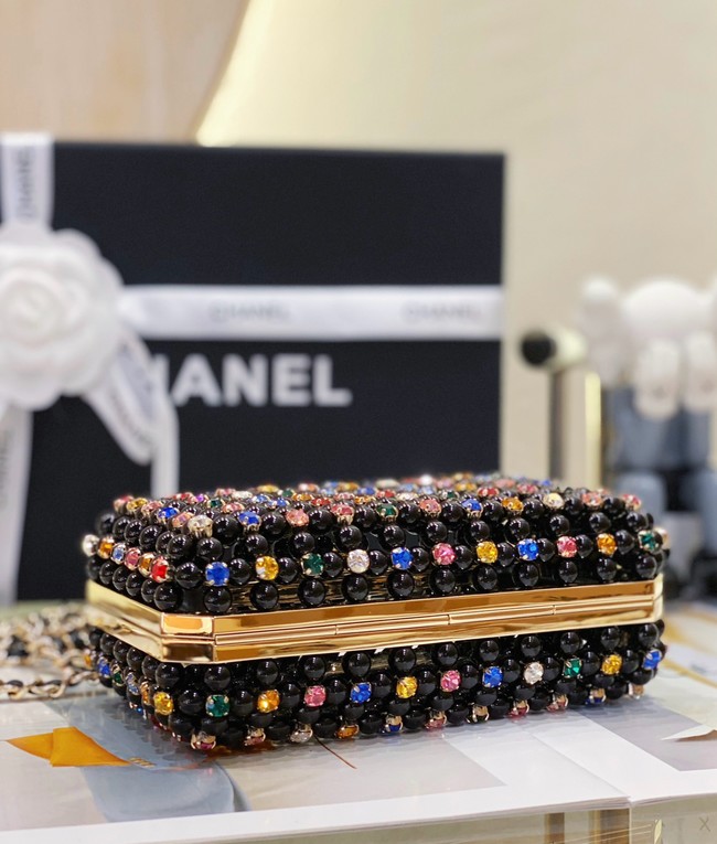 Chanel 24A CLUTCH WITH CHAIN AS3771 BLACK