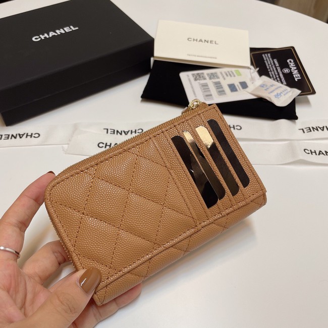 Chanel CLASSIC CARD HOLDER AP3179 brown