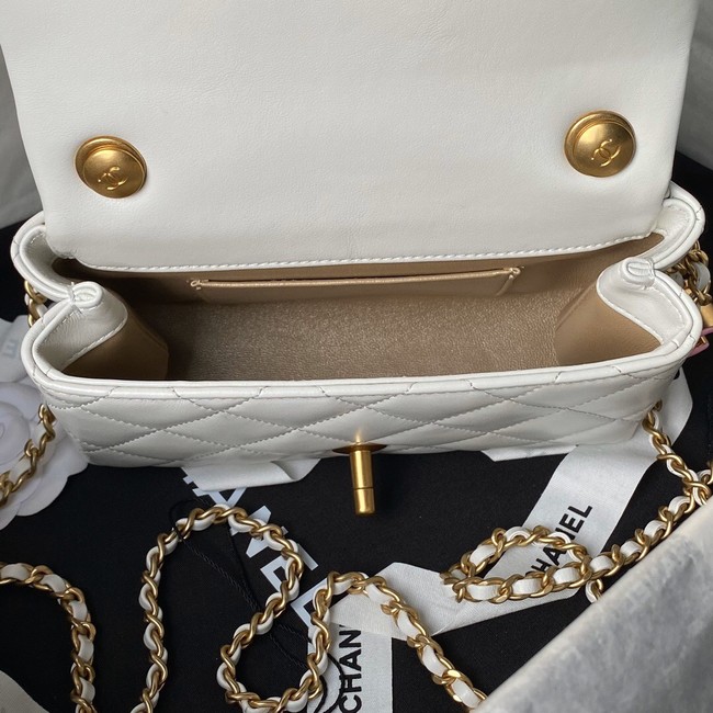 Chanel MINI FLAP BAG AS4967 white