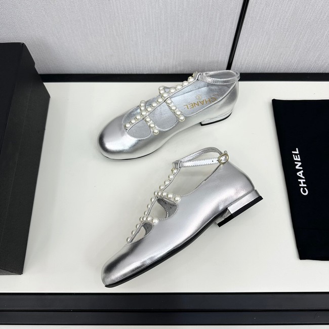 Chanel MARY JANES Goatskin & Imitation Pearls 11240-3