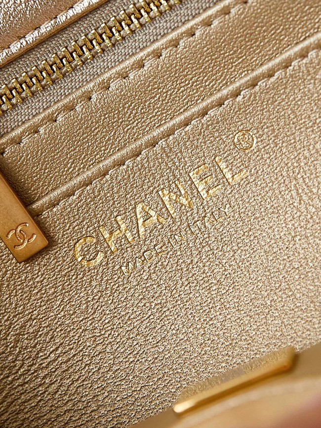 Chanel SMALL FLAP BAG WITH TOP HANDLE AS4997 gold