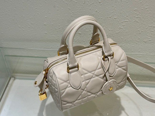 Dior Groove 20 Bag Dusty Ivory Macrocannage Calfskin M1364UBO