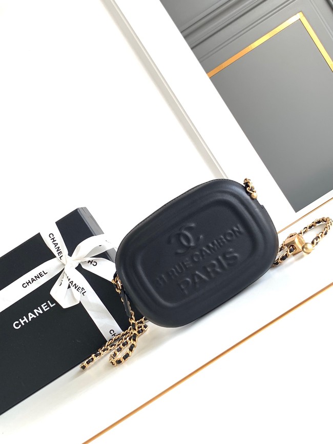 Chanel 25A CLUTCH WITH CHAIN AP0011 black