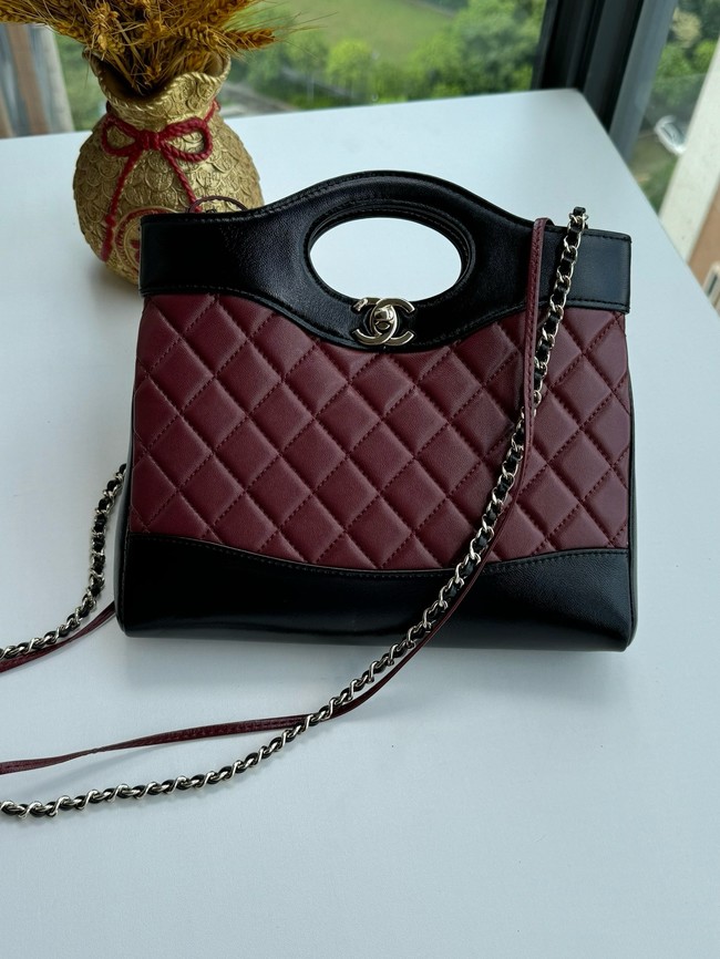 CHANEL 31 MINI SHOPPING BAG AS4133 Wine & Black