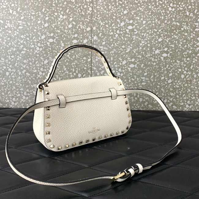 VALENTINO GARAVANI Loco Calf leather bag 0345 white