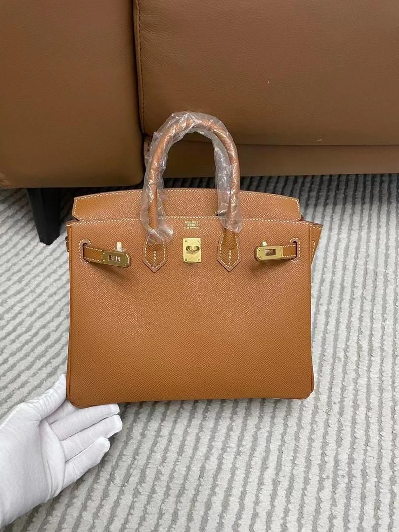 Hermes Birkin Original Epsom Leather Retourne 35CM Bag BK35 Brown Gold-Tone