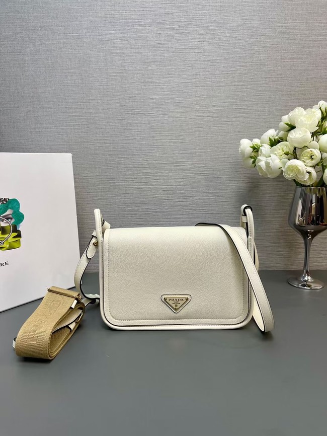 Prada Leather shoulder bag 1BD372 white