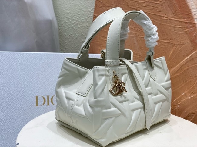 Small Dior Toujours Bag Graphic Cannage M2822O white