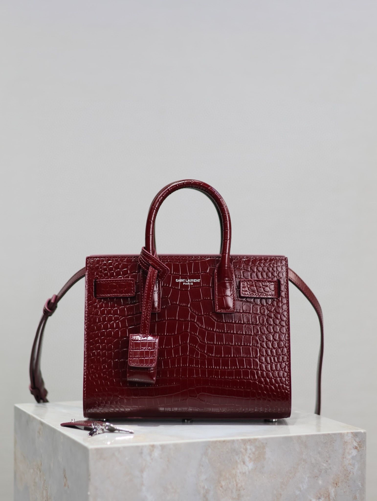 Yves Saint Laurent Classic Sac De Jour Nano Bag Y1821 Wine