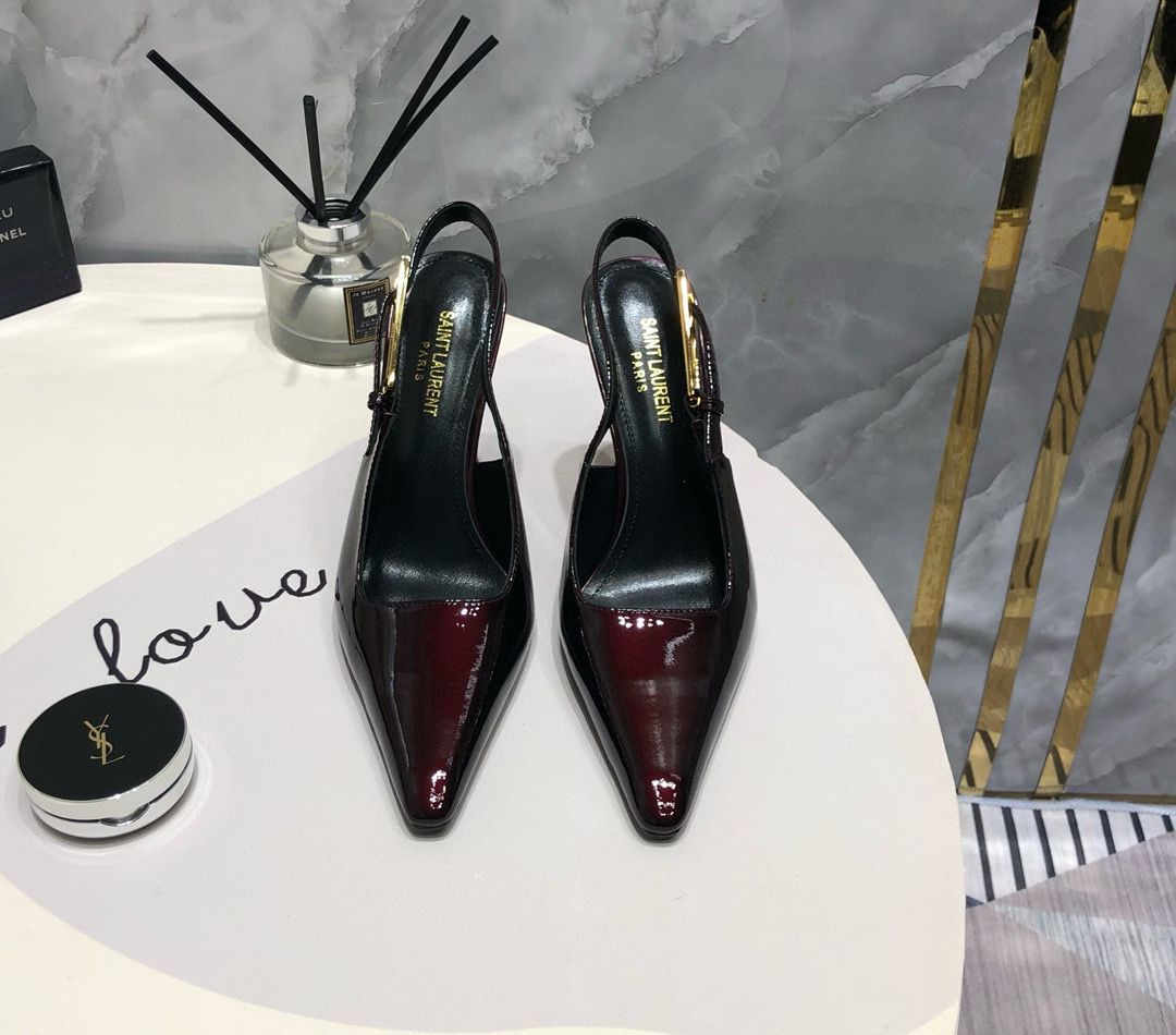 Yves Saint Laurent High Heels 10CM 11288 Wine