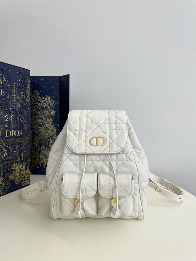 DIOR Medium Dior Caro Backpack M6301UN white