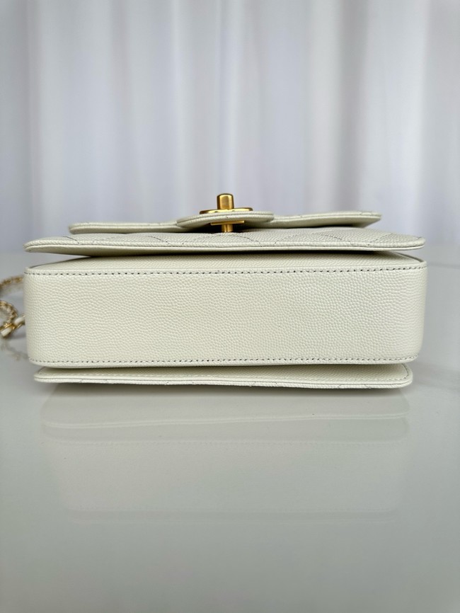 Chanel MINI FLAP BAG WITH TOP HANDLE AS5165 white