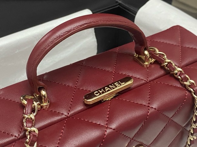 CHANEL BOX BAG AS5168 Burgundy