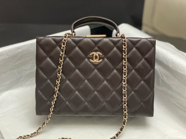 CHANEL BOX BAG AS5168 Dark Brown