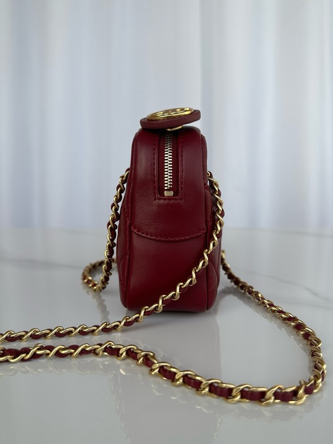 Chanel MINI CAMERA CASE AS5190 Burgundy