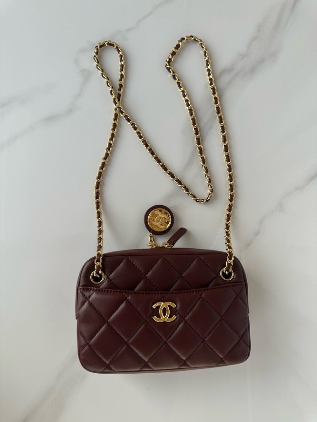 Chanel MINI CAMERA CASE AS5190 Dark Brown