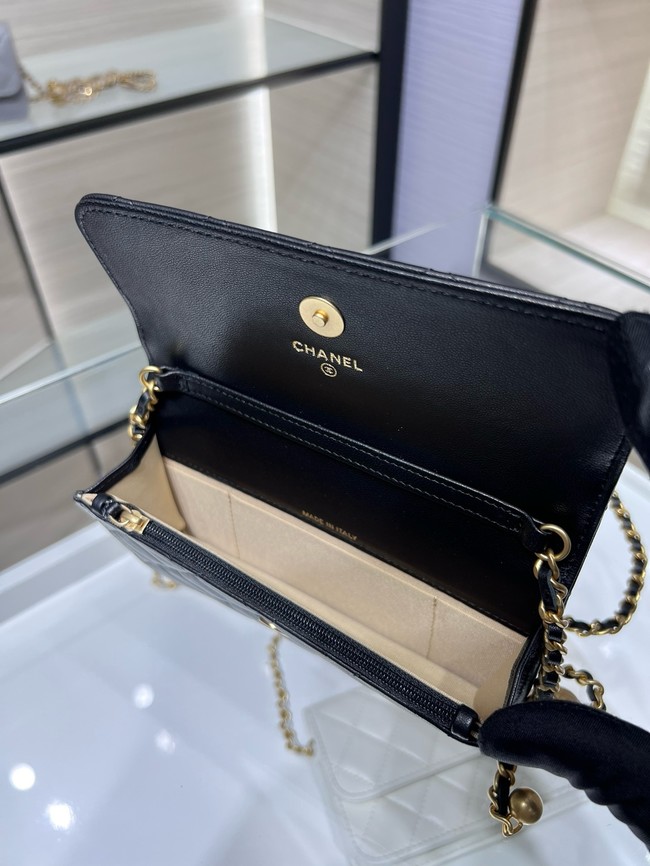 Chanel CLASSIC WALLET ON CHAIN AP3071 black