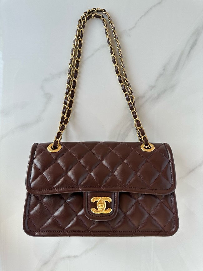 Chanel FLAP BAG AS5225 Dark Brown